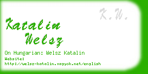 katalin welsz business card